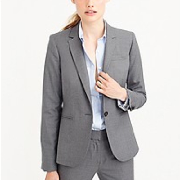 J. Crew Jackets & Blazers - J Crew 8T Gray 1035 Campbell blazer wool crepe
